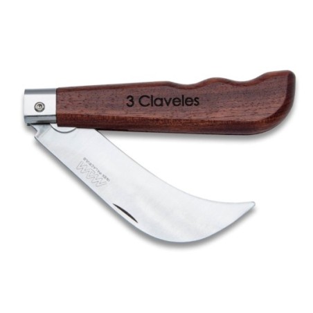 Harvest and mushroom pocket knife with blade lock