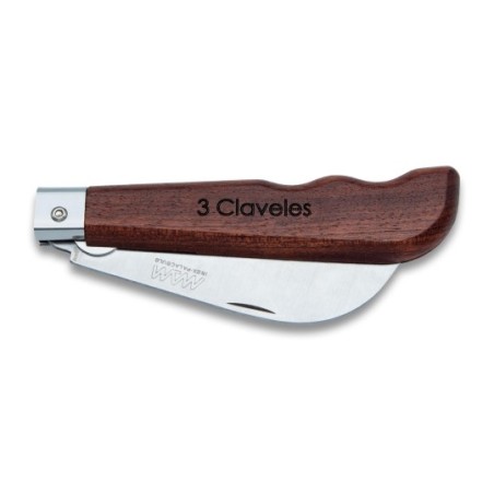 Harvest and mushroom pocket knife with blade lock