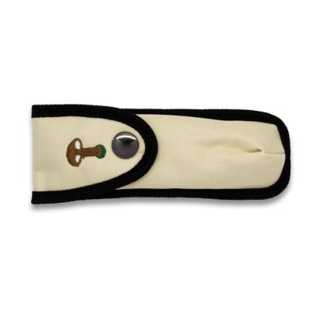 Mushroom pocket knife with brush, metric scale and pouch