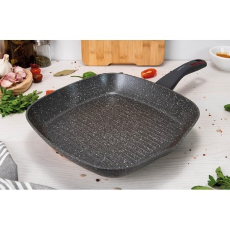 Grill pan 28 x 28 x 4,5 cm Grey