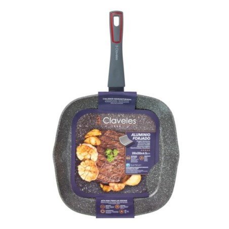 Grill pan 28 x 28 x 4,5 cm Grey