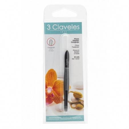 Claw Tweezer Black grooved