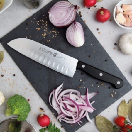 Uniblock Hollow Edge Santoku Knife